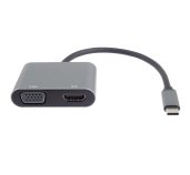 PremiumCord MST adaptér USB-C na HDMI + VGA, rozlišení 4K a FULL HD 1080p foto