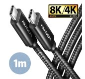 AXAGON BUCM432-CM10AB NewGEN+ kabel USB-C <-> USB-C, 1m, USB4 Gen 3×2, PD 100W 5A, 8K HD, ALU, oplet foto