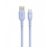 TB kabel USB-A - USB-C fialový 1m foto