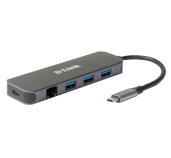 D-Link 5-in-1 USB-C Hub with Gigabit Ethernet/Power Delivery foto