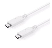 Kabel C-TECH USB 3.2, Type-C (CM/CM), PD 100W, 20Gbps, 2m, bílý foto