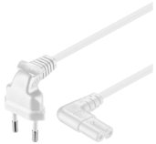 PremiumCord Kabel síťový 230V k magnetofonu se zahnutými konektory 3m bílý foto