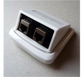 Dvojzásuvka ABB TANGO 2xRJ45 cat6 STP bílá foto