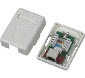 STP jednozásuvka nad omítku Cat5e 1 x RJ45 foto