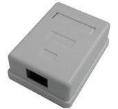 Jednozásuvka nad omítku - 1 x RJ45, Cat5e UTP foto