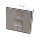 Modul 45x45mm do parapetní lišty s clonkou bílý foto