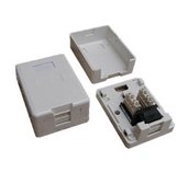 Jednozásuvka cat5e na omítku (protiprachová) foto