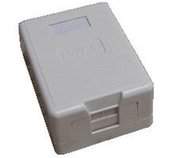 Jednozásuvka nad omítku UTP samořezná bílá foto