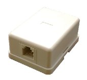 Tel. jednozásuvka nad omítku - 1 x RJ 11 foto