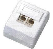 UTP dvojzásuvka nad omítku Cat6 FA-1004 foto