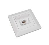 Zásuvka Solarix CAT5E UTP 1 x RJ45 pod omítku bílá foto