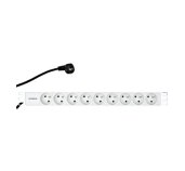 Napájecí panel PDU 19”, 9x ČSN, 1U, kabel 2 m foto