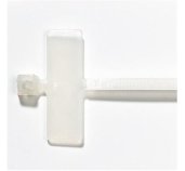 Stahovací pásek s popisovatelným štítkem 2,4x103mm, bílý, 100ks foto
