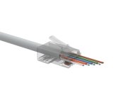 Univerzální EASY konektor RJ45 CAT6 UTP 8p8c na drát i licnu, 100ks foto