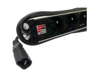 19” Napájecí panel 9x 230V, IEC320 C14 1U M6 3m foto