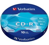 VERBATIM CD-R Verbatim DL 700MB 52x Extra protection 10-spindl RETAIL foto