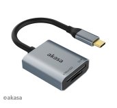 AKASA USB 3.2 Type-C Dual čtečka karet foto