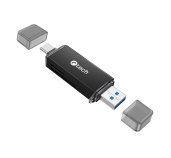 Čtečka karet C-tech UCR-02-AL, USB 3.0 TYPE A/ TYPE C, SD/micro SD foto