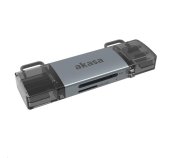 AKASA - 2-In-1 USB 3.2 OTG Dual čtečka karet foto