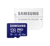 Samsung micro SDXC 128GB PRO Plus + SD adaptér foto