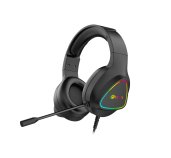 Herní sluchátka C-TECH Midas (GHS-17BK), casual gaming, RGB podsvícení, černá foto