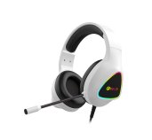Herní sluchátka C-TECH Midas (GHS-17W), casual gaming, RGB podsvícení, bílá foto