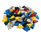 Ochrana RJ45 s výřezem ŠEDÁ,větší kab.otvor(100ks) foto