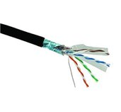Venkovní inst. kabel Solarix CAT6 FTP PE 500m drát foto