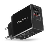 AXAGON ACU-QS24, QUICK a SMART nabíječka do sítě, 2x USB port QC3.0/AFC/FCP + 5V-1.2A, 24W foto