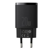 Baseus CCXJ-B01 Compact Quick Nabíječka USB/USB-C 20W Black foto