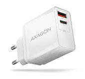 AXAGON ACU-PQ22W, PD & QUICK nabíječka do sítě 22W, 2x port (USB + USB-C), PD3.0/QC3.0/AFC/FCP/Apple foto