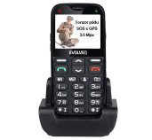EVOLVEO EasyPhone XG, mobilní telefon pro seniory s nabíjecím stojánkem (černá barva) foto