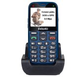 EVOLVEO EasyPhone XG, mobilní telefon pro seniory s nabíjecím stojánkem (modrá barva) foto