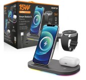 Aligator Stanice Smart Station S s bezdrátovým nabíjením 3v1, 15W foto