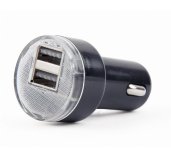 Gembird 2x USB nabíječka do auta 2,1A, černá foto