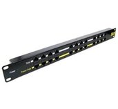 POE pasiv. Patch panel 19” UTP cat.5 12p 1U Black foto