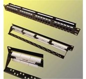Patch panel 24p. Cat6 UTP s vyvázáním, černý foto