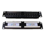 Patch panel 10“ UTP cat5e 12portů foto