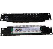 Patch panel 10“ UTP cat5e 8portů 1U foto