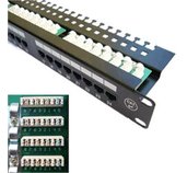 Patch panel 24x RJ-45,Cat5e UTP, 19” s vyvázáním foto
