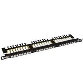 19” Patch pan. Solarix 24xRJ45 CAT6 UTP černý 0,5U foto