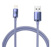 Baseus CAJY000005 Crystal Shine Series Datový Kabel USB - Lightning 20W 1,2m Purple foto