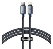 Baseus CAJY000201 Crystal Shine Series Datový Kabel USB-C - Lightning 20W 1,2m Black foto