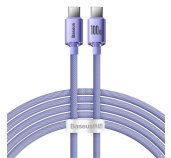 Baseus CAJY000705 Crystal Shine Series Datový Kabel USB-C - USB-C 100W 2m Purple foto