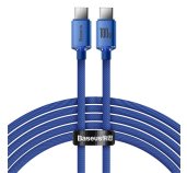 Baseus CAJY000703 Crystal Shine Series Datový Kabel USB-C - USB-C 100W 2m Blue foto