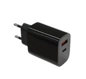 TB Touch 2x3A USB C + USB A černá nabíječkar foto