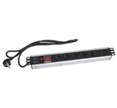 19” napájecí panel OC 5x220V+2xIEC 2m PPO SW Black foto