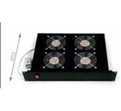 19” horiz.vent.j.4xVentilátor-220V/60W termost.2U foto