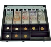 Plastový pořadač na peníze pro C425, kovové držáky bankovek foto