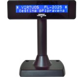 LCD zákaznický displej Virtuos FL-2025MB 2x20, USB, černý foto